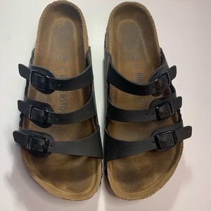 Birkenstock Shoes - 38 Birkenstock Florida Black 3 Strap Birko Flor Birkenstock Shoes - 38 Birkenstock Florida Black 3 Strap Birko Flor